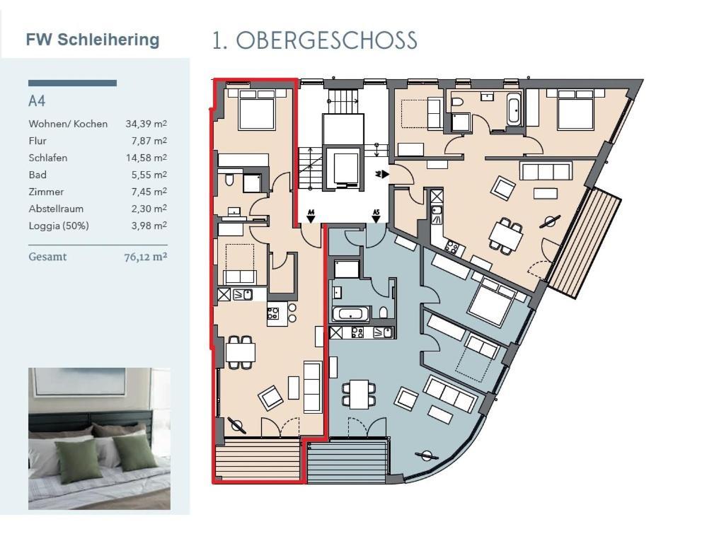 Schleihering - A4 Apartment คัพเพล์น ภายนอก รูปภาพ